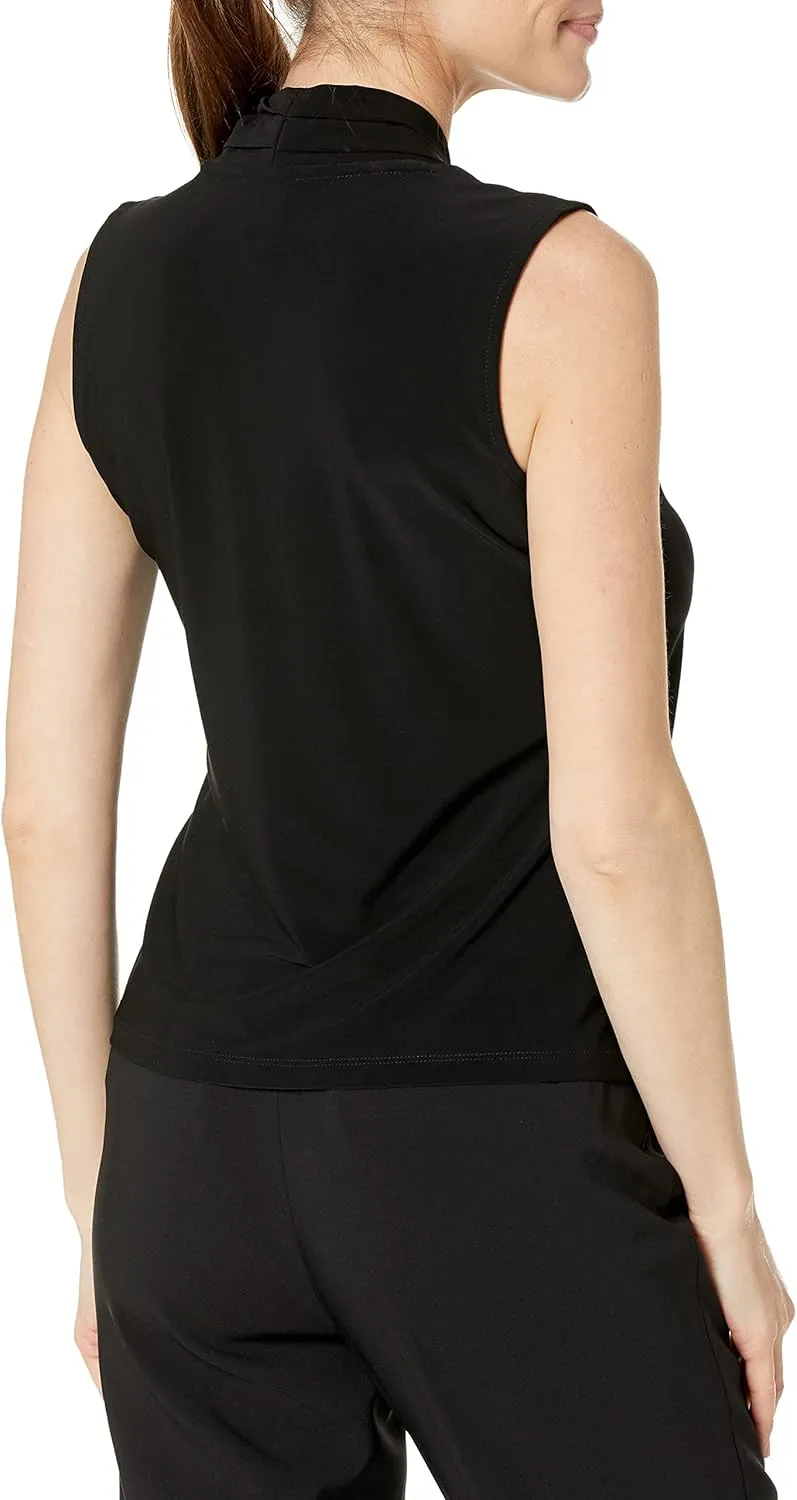 Anne Klein Women's Petite Ity Triple Pleat Top
