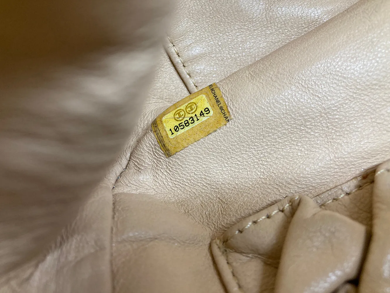 Chanel Champagne Timeless Accordion Flap Bag