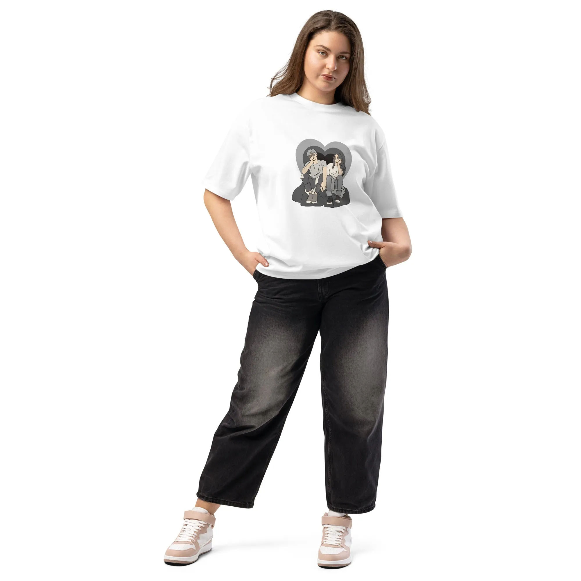 DUO MODERN "The Young Lovers" Oversized Heavyweight T-shirt