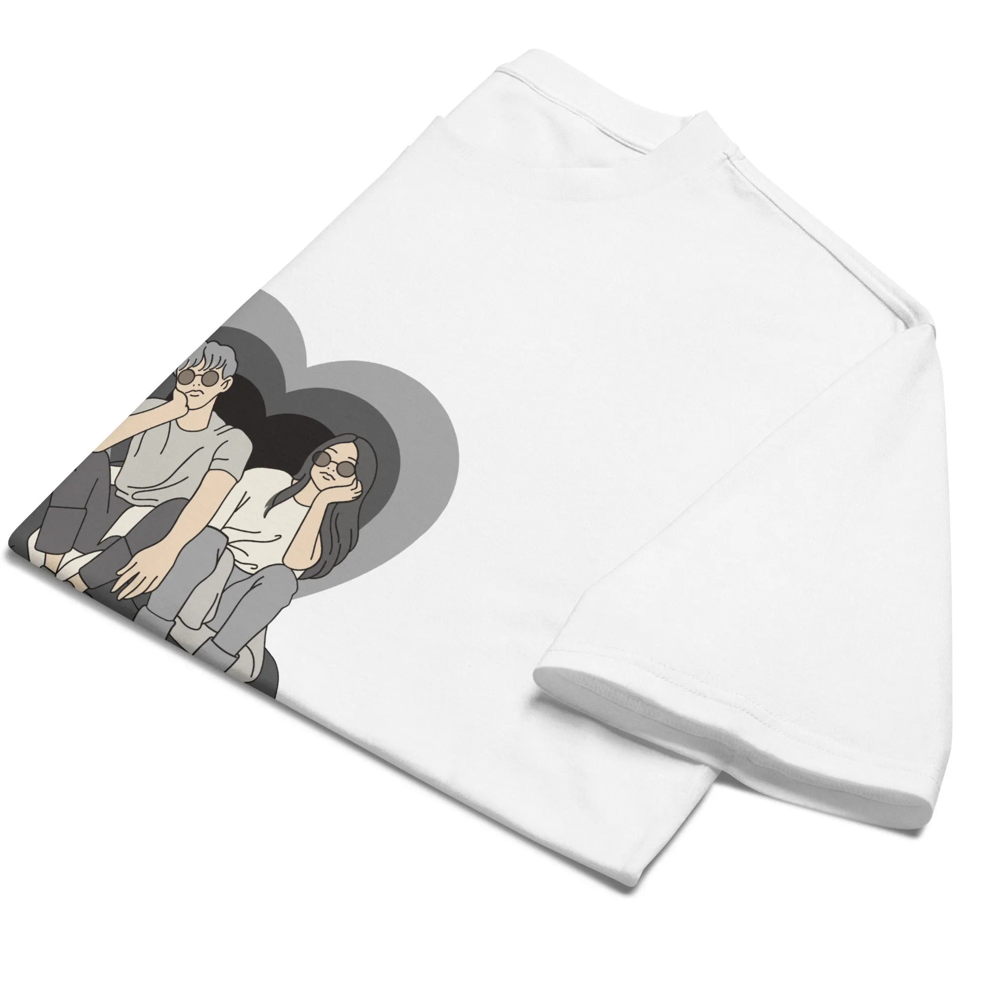 DUO MODERN "The Young Lovers" Oversized Heavyweight T-shirt