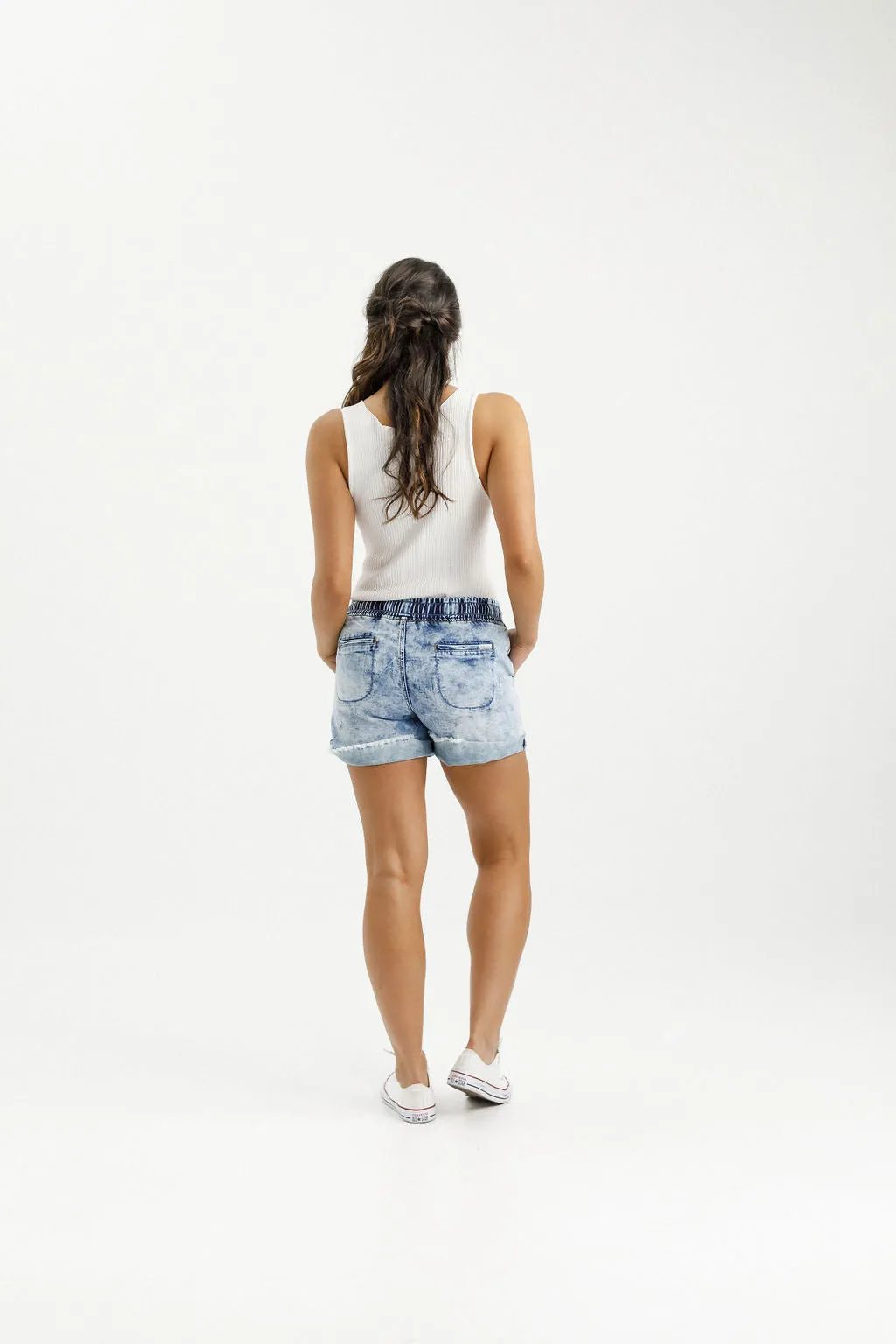 Home-Lee Lagoon Cut Off Shorts - Snow Wash
