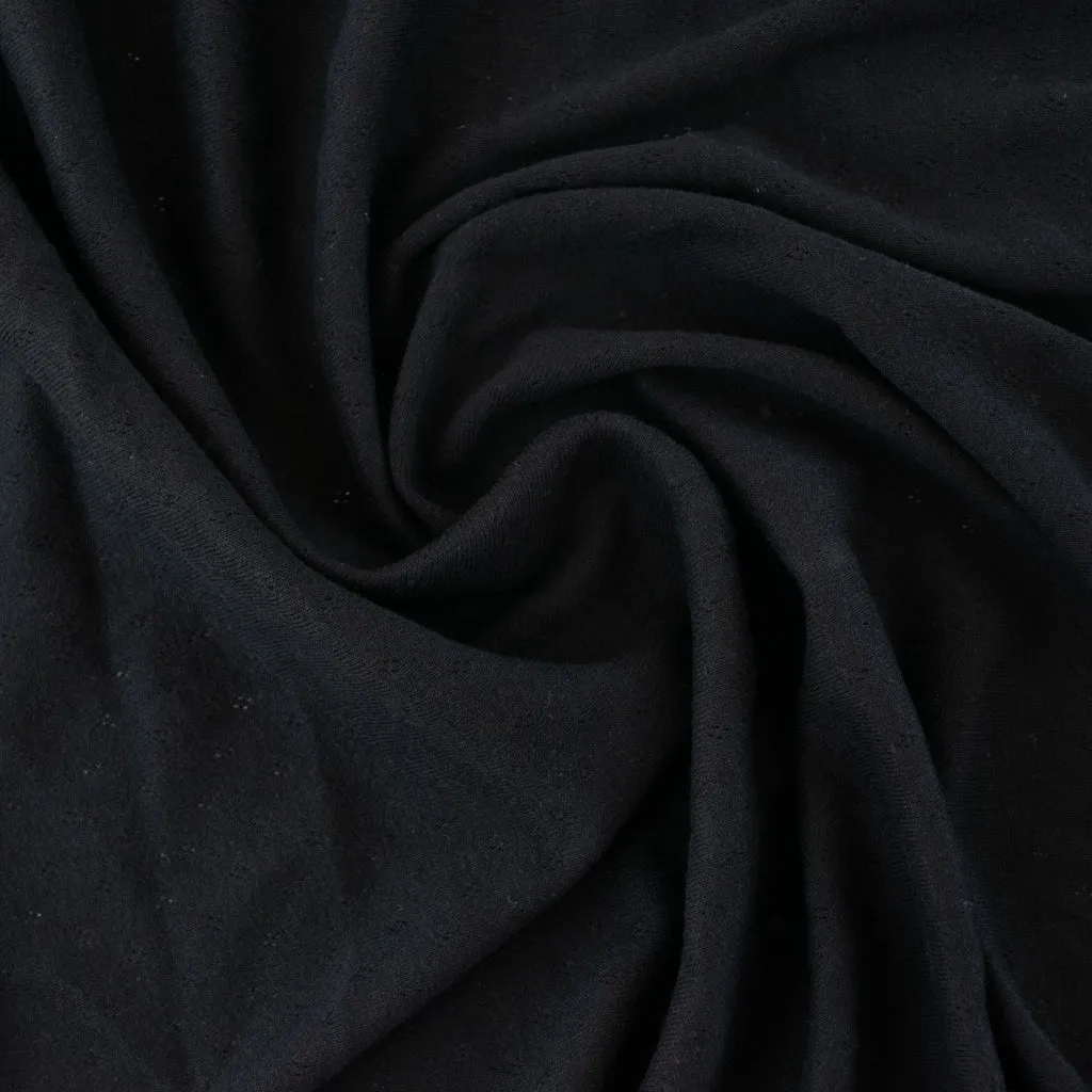 Pointelle Cotton Jersey - Black